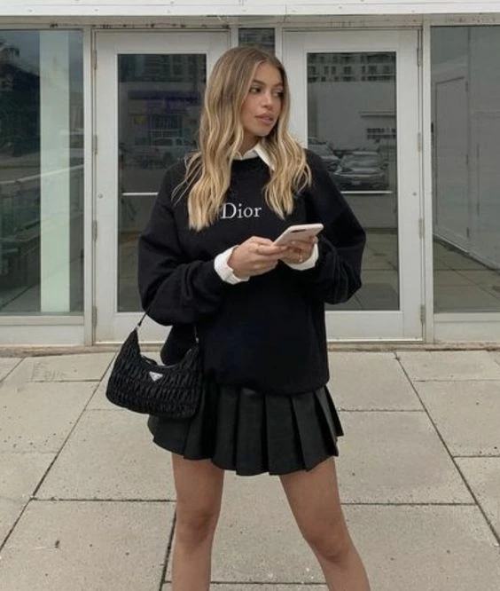 Shoplenajade Black Pleated Tennis Skirt Skirts 4 Shoplenajade Black Pleated Tennis Skirt Skirts