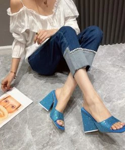 Shop Lena Jade Crystal Mule Shoes