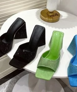 Shop Lena Jade Crystal Mule Shoes