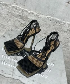 Shop Lena Jade Nova Mesh High Heel Shoes
