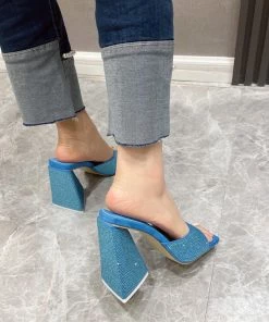 Shop Lena Jade Crystal Mule Shoes