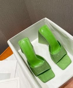 Shop Lena Jade Crystal Mule Shoes