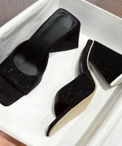 Shop Lena Jade Crystal Mule Shoes