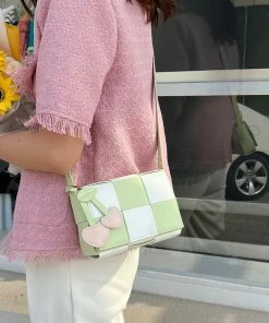 Shop Lena Jade Checkered Crossbody Bag