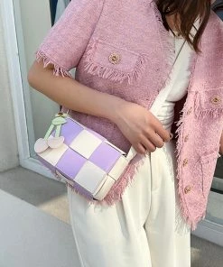 Shop Lena Jade Checkered Crossbody Bag