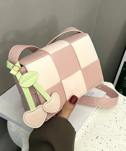 Shop Lena Jade Checkered Crossbody Bag