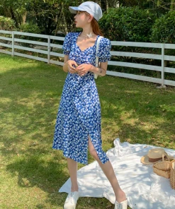 Shop Lena Jade Dresses Blue Samantha Floral Dress