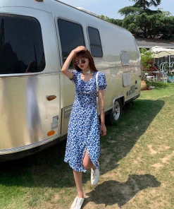 Shop Lena Jade Dresses Blue Samantha Floral Dress