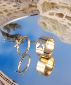 Shop Lena Jade Butterfly Matching Ring Set Rings