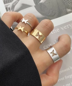 Shop Lena Jade Butterfly Matching Ring Set Rings