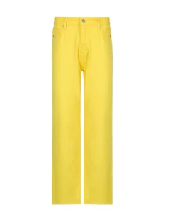 Shop Lena Jade Yellow High Waisted Jeans Pants