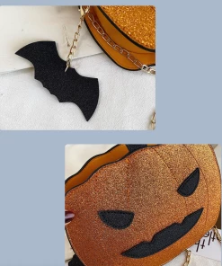 Shop Lena Jade Bags Orange Glitter Pumpkin Halloween Crossbody Bag