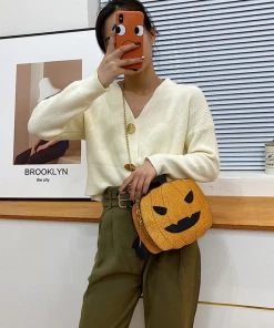 Shop Lena Jade Bags Orange Glitter Pumpkin Halloween Crossbody Bag
