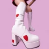 Shop Lena Jade White Two Step Heart Boots Shoes