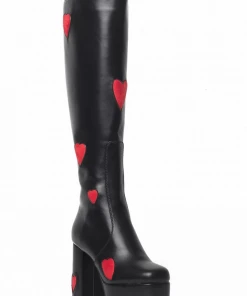 Shop Lena Jade Black And Red Two Step Heart Boots