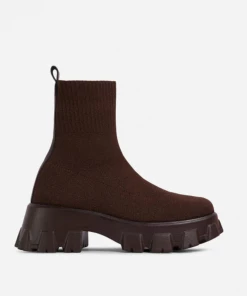 Shop Lena Jade Brown Winter Day Sock Boot Shoe