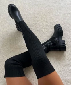 Shop Lena Jade Shoes Black Over The Knee Boot