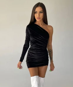 Shop Lena Jade Black Velvet Dreams Dress