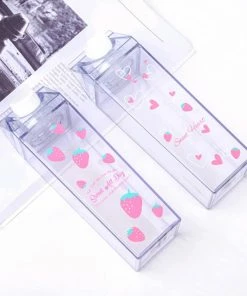 Shop Lena Jade Strawberry Sweet All Day Milk Cartoon Bottle Aesthetic Cups