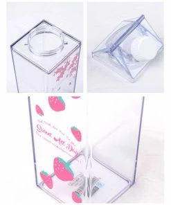 Shop Lena Jade Strawberry Sweet All Day Milk Cartoon Bottle Aesthetic Cups