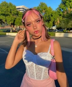 Shoplenajade White Lace Tank Tanks