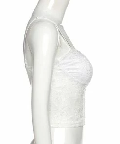 Shoplenajade White Lace Tank Tanks