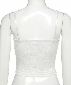 Shoplenajade White Lace Tank Tanks