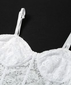 Shoplenajade White Lace Tank Tanks