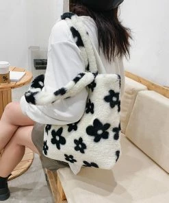 Shop Lena Jade Bags Large Flower Fuzzy Bag