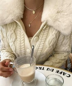 Shop Lena Jade Fur Trimmed Sweater