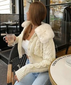 Shop Lena Jade Fur Trimmed Sweater