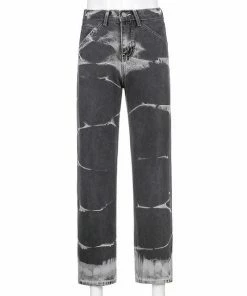 Shoplenajade Pants Grey Tie Dye Jeans