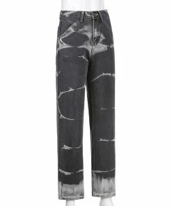Shoplenajade Pants Grey Tie Dye Jeans