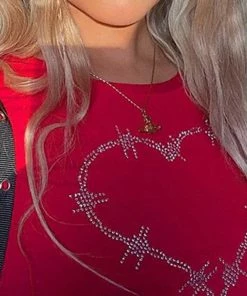 Shoplenajade Y2K Wire Heart Crop Top 21 Shoplenajade Y2K Wire Heart Crop Top