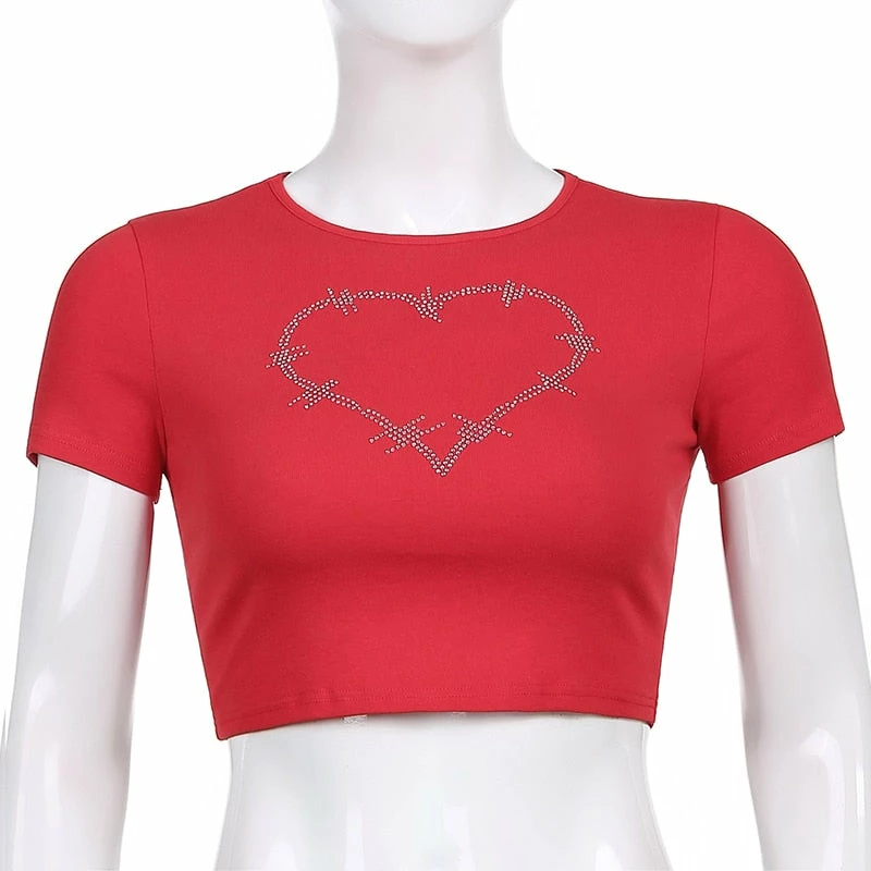 Shoplenajade Y2K Wire Heart Crop Top 13 Shoplenajade Y2K Wire Heart Crop Top
