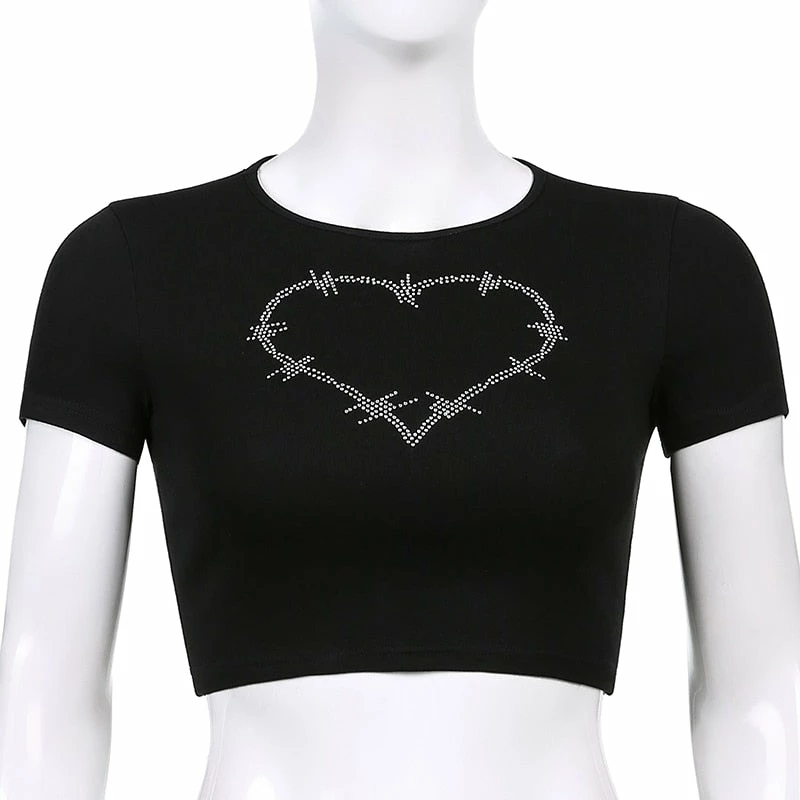 Shoplenajade Y2K Wire Heart Crop Top 9 Shoplenajade Y2K Wire Heart Crop Top
