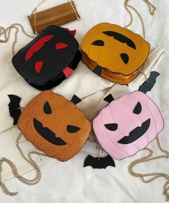 Shop Lena Jade Pink Pumpkin Halloween Crossbody Bag