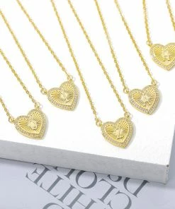 Shop Lena Jade Necklaces Initial Heart Necklace