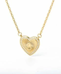 Shop Lena Jade Necklaces Initial Heart Necklace