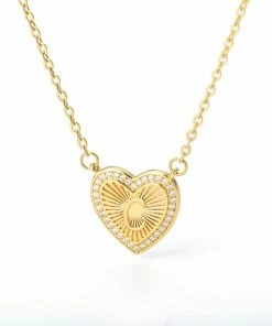 Shop Lena Jade Necklaces Initial Heart Necklace
