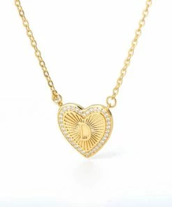 Shop Lena Jade Necklaces Initial Heart Necklace