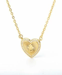 Shop Lena Jade Necklaces Initial Heart Necklace