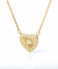Shop Lena Jade Necklaces Initial Heart Necklace