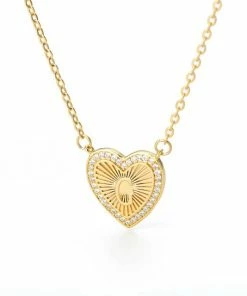 Shop Lena Jade Necklaces Initial Heart Necklace