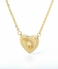 Shop Lena Jade Necklaces Initial Heart Necklace