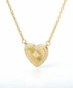 Shop Lena Jade Necklaces Initial Heart Necklace