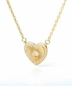 Shop Lena Jade Necklaces Initial Heart Necklace