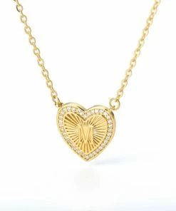 Shop Lena Jade Necklaces Initial Heart Necklace