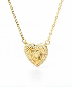 Shop Lena Jade Necklaces Initial Heart Necklace