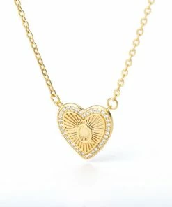 Shop Lena Jade Necklaces Initial Heart Necklace